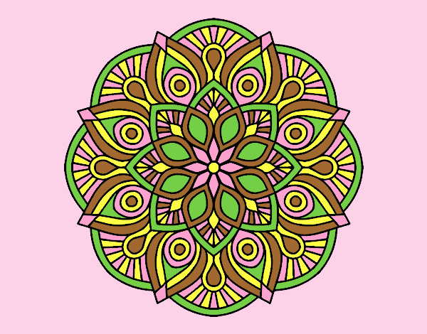 Coloring page Mandala alhambra painted byLornaAnia
