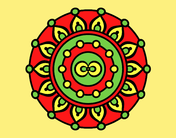 Coloring page Mandala meditation painted byLornaAnia
