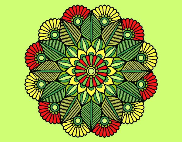Coloring page Mandala vegetable garden painted byLornaAnia