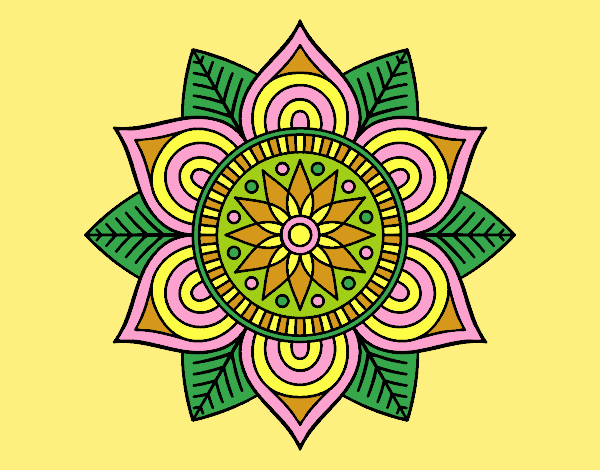 Coloring page Star flower mandala painted byLornaAnia