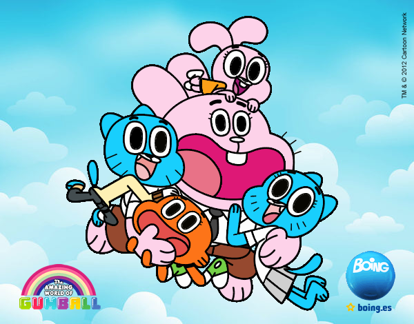 Colored page Gumball and happy friends painted by User not registered