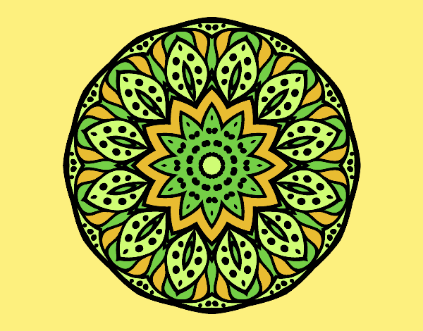 Coloring page Mandala of nature painted byLornaAnia