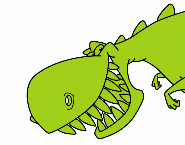 Dinosaur with sharp teeth