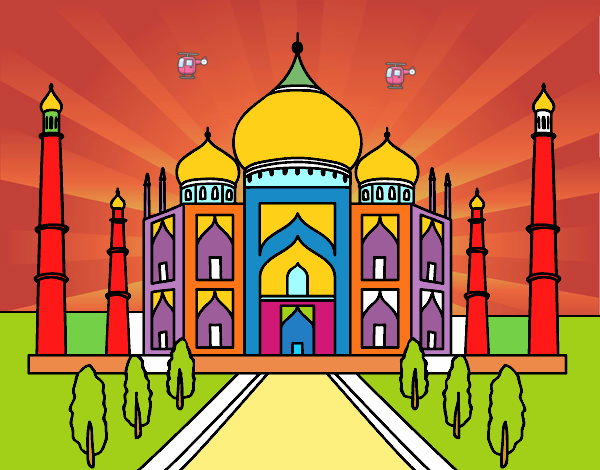 Colored page The Taj Mahal painted by User not registered