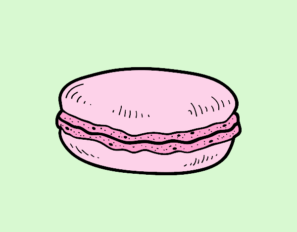 Coloring page Macaron painted byLornaAnia