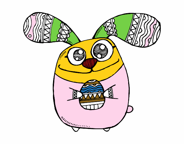 Easter bunny with bulging eyes