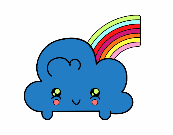  Cloud with Rainbow Kawaii