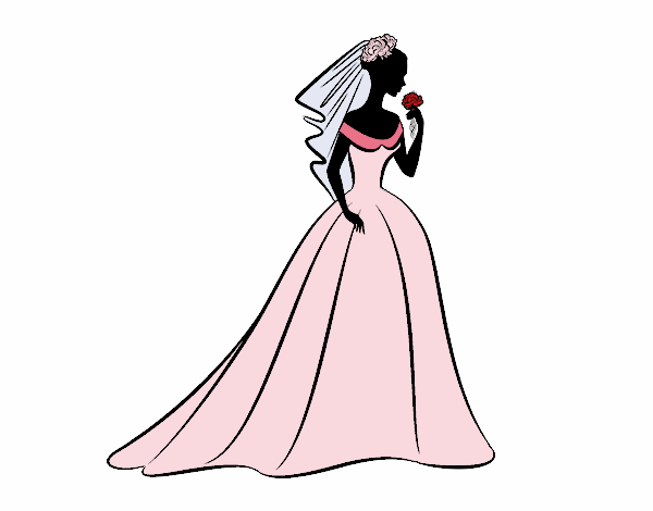 Wedding dress and veil 