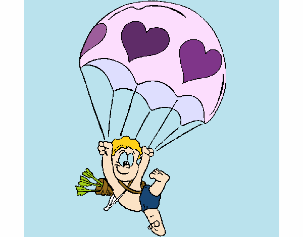 Cupid in a parachute