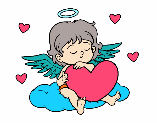 Cupid with with heart