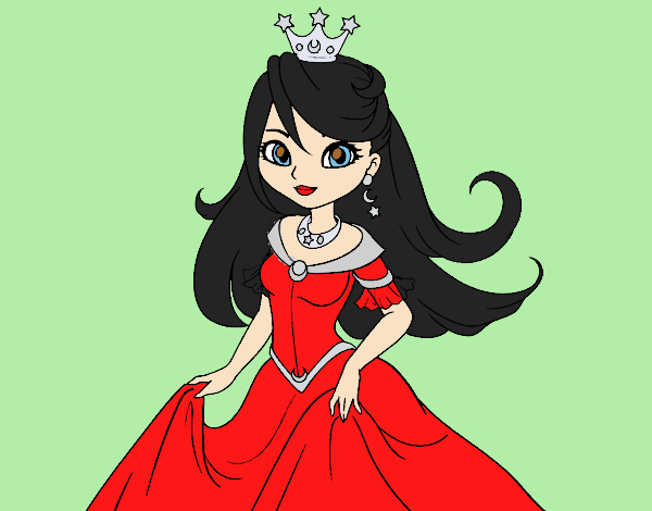 Coloring page Princess Queen painted byLornaAnia