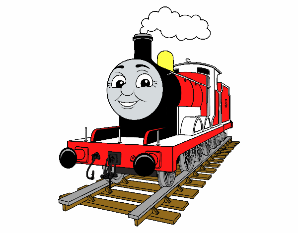 Colored page James the red engine painted by User not registered
