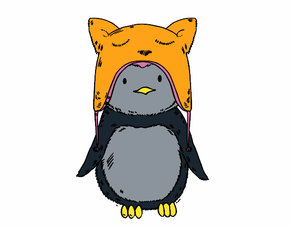 Penguin with funny cap