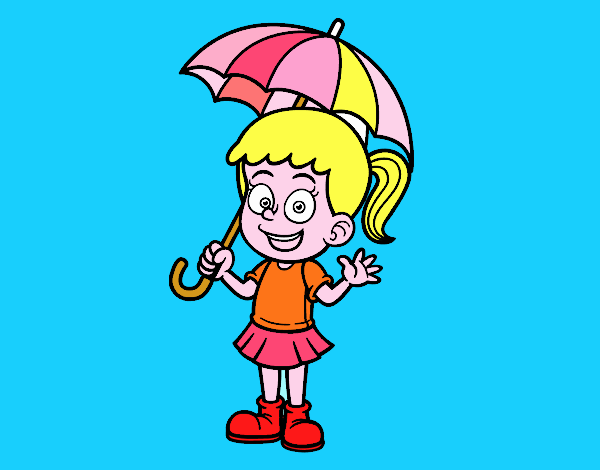 A girl with an umbrella