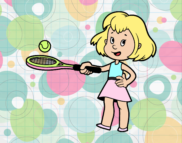 Girl with racket