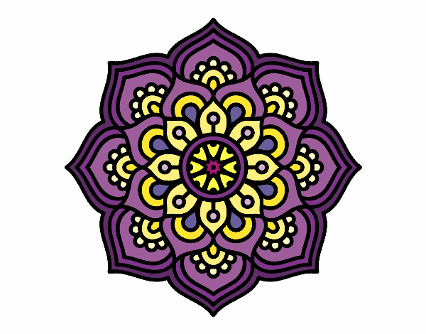 Mandala concentration flower