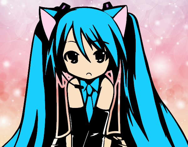 Colored Page Sad Miku Painted By User Not Registered