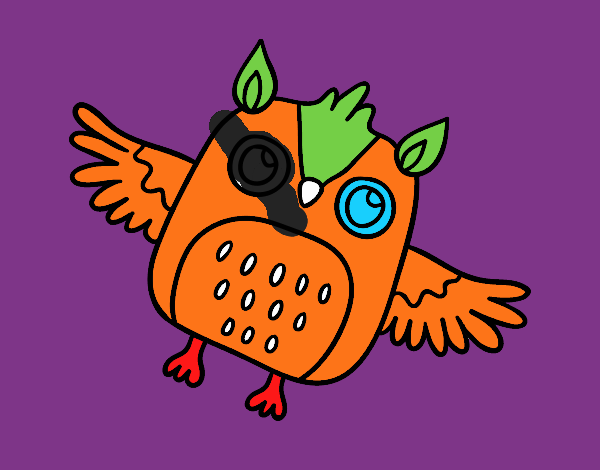 Flying Halloween owl