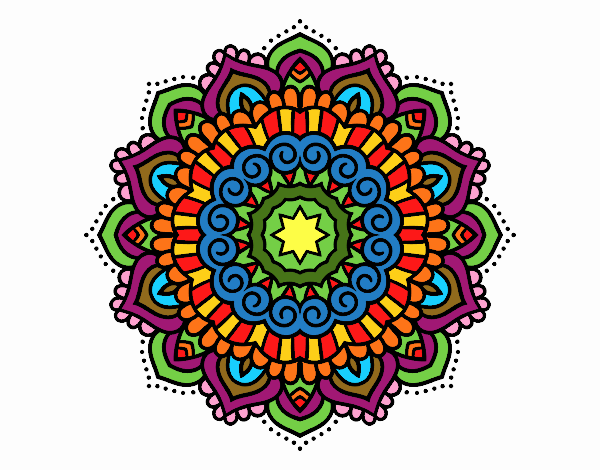 Mandala decorated star