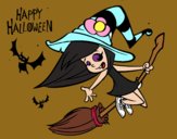 A Halloween witch