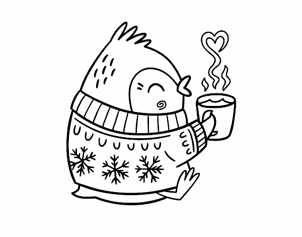 Little bird having a tea