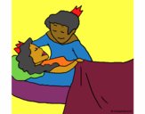 Sleeping princess and prince