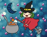 The flying witch and her potion