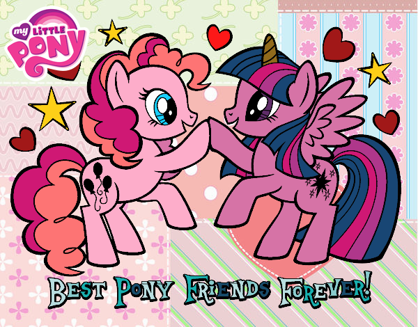 My little pony picture with Pinkie pie and Twilight.