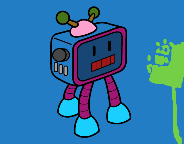 robot guy wacth tv