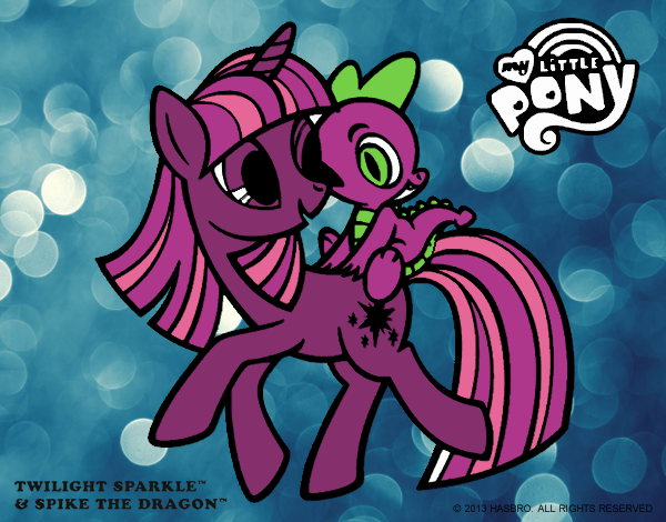 Twilight Sparkle and Spike the Dragon