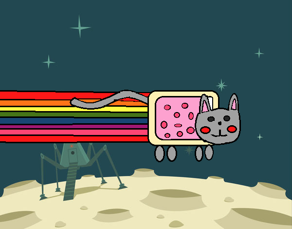 Colored page nyan cat painted by User not registered