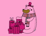Bear with Christmas gifts
