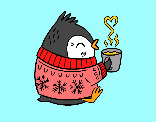 Little bird having a tea