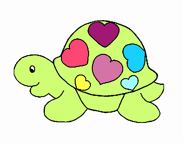 Turtle with hearts