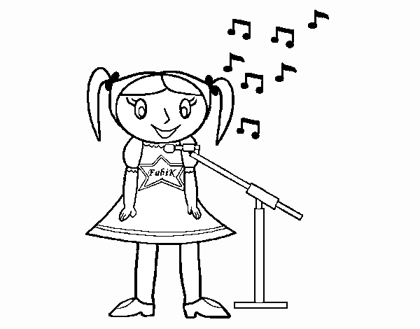 Little girl singing