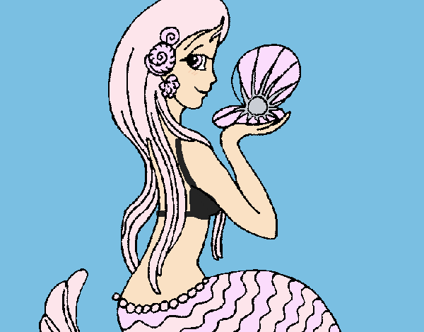 Mermaid and pearl
