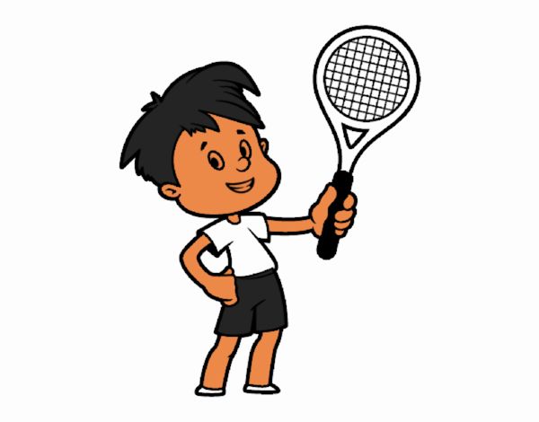 Boy with racket