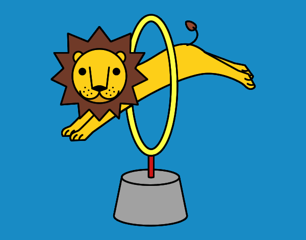 Lion jumping 