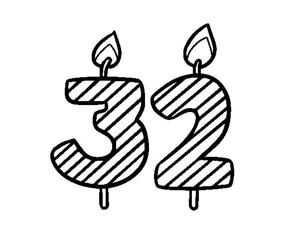 32 years old coloring page - Coloringcrew.com