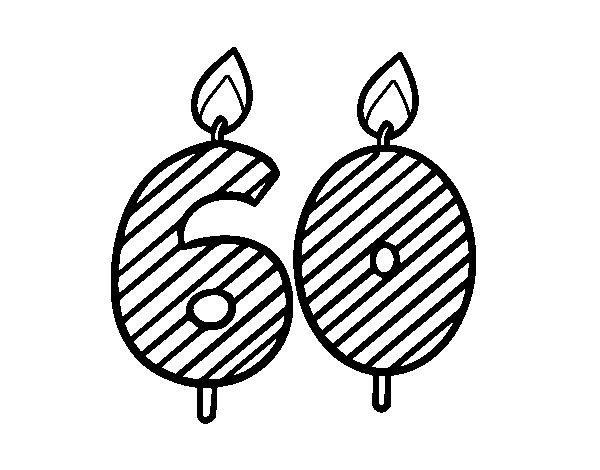 60 years old coloring page - Coloringcrew.com