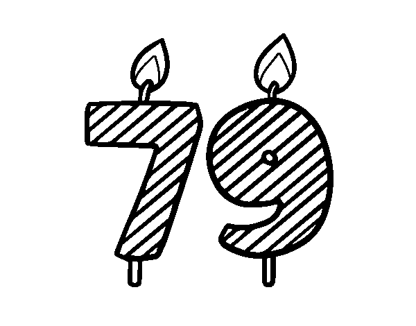 79 years old coloring page - Coloringcrew.com