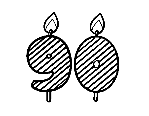 90 years old coloring page