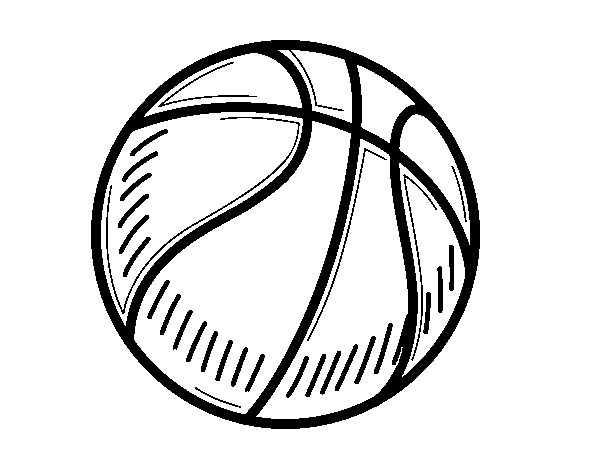 A basketball coloring page