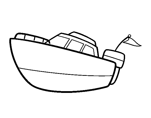 A boat coloring page