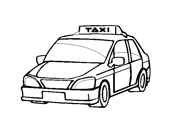 A cab coloring page