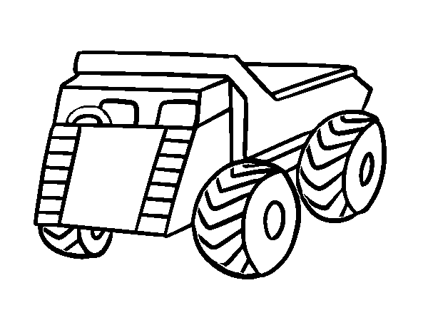 A cargo truck coloring page