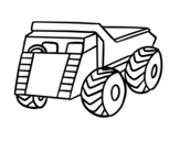A cargo truck coloring page