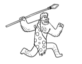 A Caveman coloring page