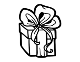 A Christmas gift coloring page