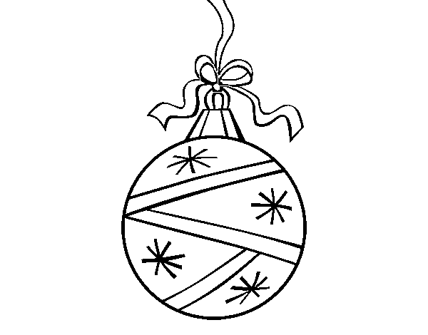 A Christmas round ball coloring page